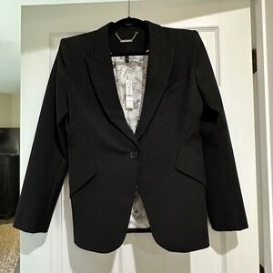 White House Black Market Editor Blazer Black Size 14 NWT